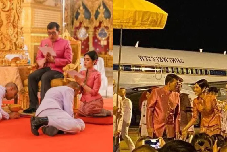 泰國「宮鬥劇」進入高潮！泰王帶貴妃穿「情侶裝」出席活動，網：王后要緊張了