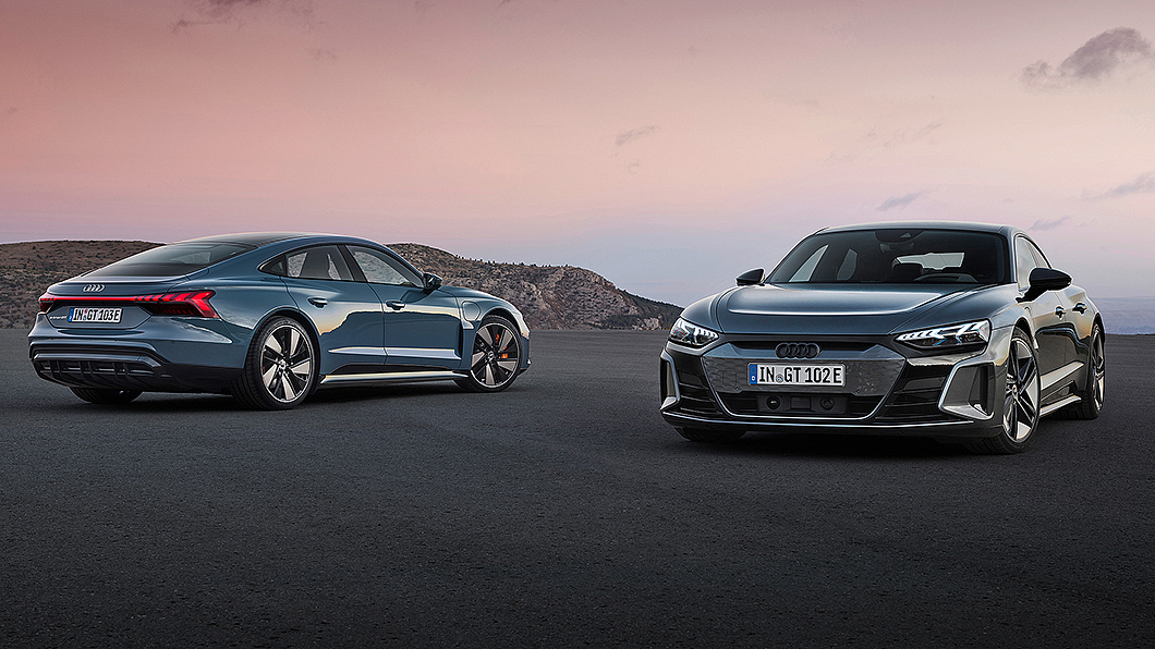 Audi首款電動四門跑車e-tron GT正式發表亮相。(圖片來源/ Audi) 鋼鐵人座駕e-tron GT零百加速只要3.3秒 充電5分鐘可跑百公里