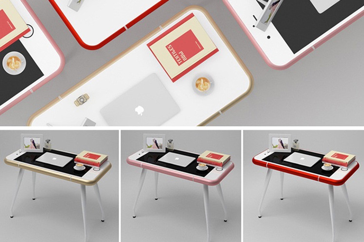 Home鍵回來了！韓國推「巨型iPhone造型桌」，SIM卡槽化身抽屜實用又可愛