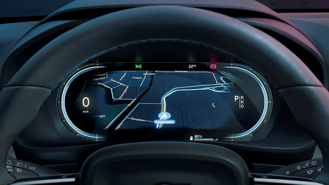 數位儀錶板與XC40 Recharge採用相同介面設計。(圖片來源/ Volvo)
