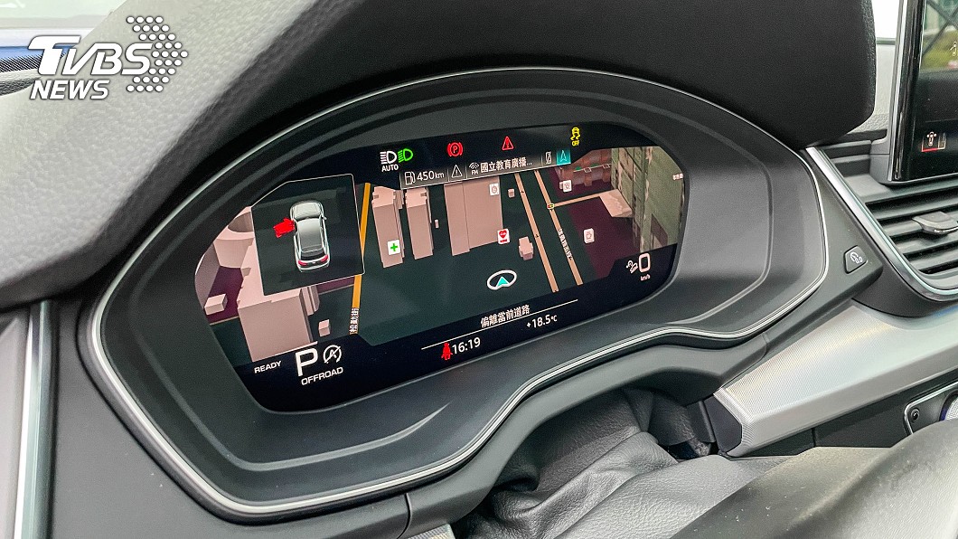 12.3吋全數位虛擬駕駛艙為Audi Virtual Cockpit Plus版本，解析度更高、畫質更細緻。