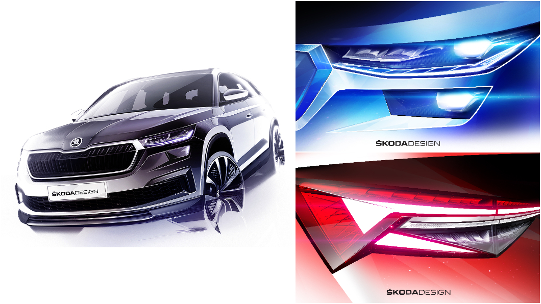 捷克原廠先前已透過預覽圖表示小改款Kodiaq將於4月13日發表。(圖片來源/ Škoda)