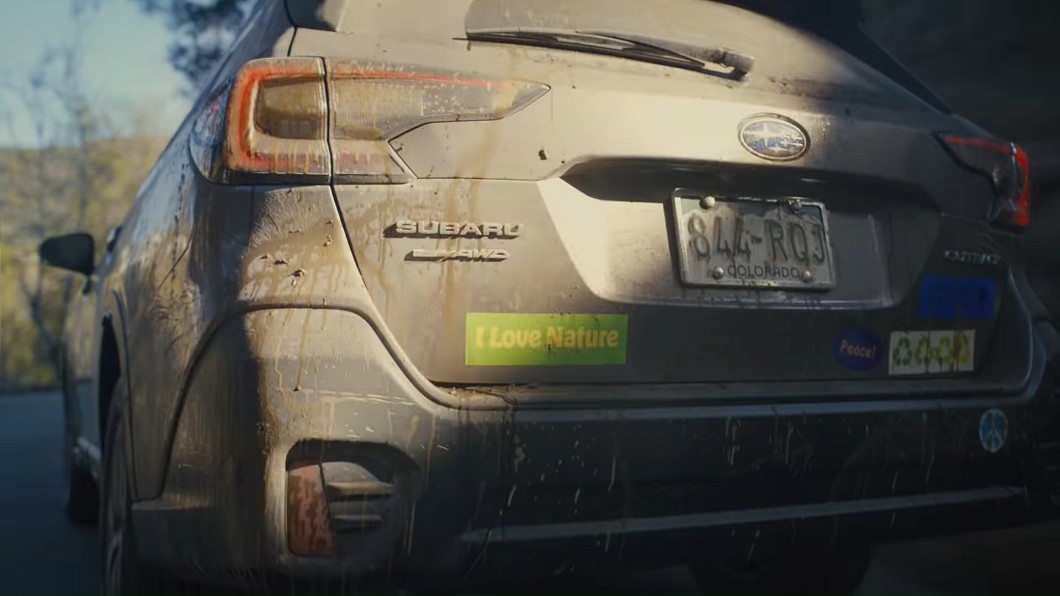 影片運用滿是髒汙的Subaru Outback暗諷越野玩家對環境造成傷害。(圖片來源/ Volkswagen)