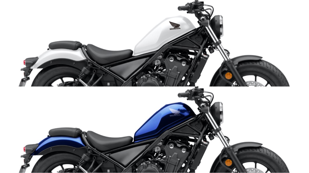 21年式Rebel 500提供消光白以及寶石藍兩色，帶來更醒目的視覺感受。(圖片來源/ Honda)