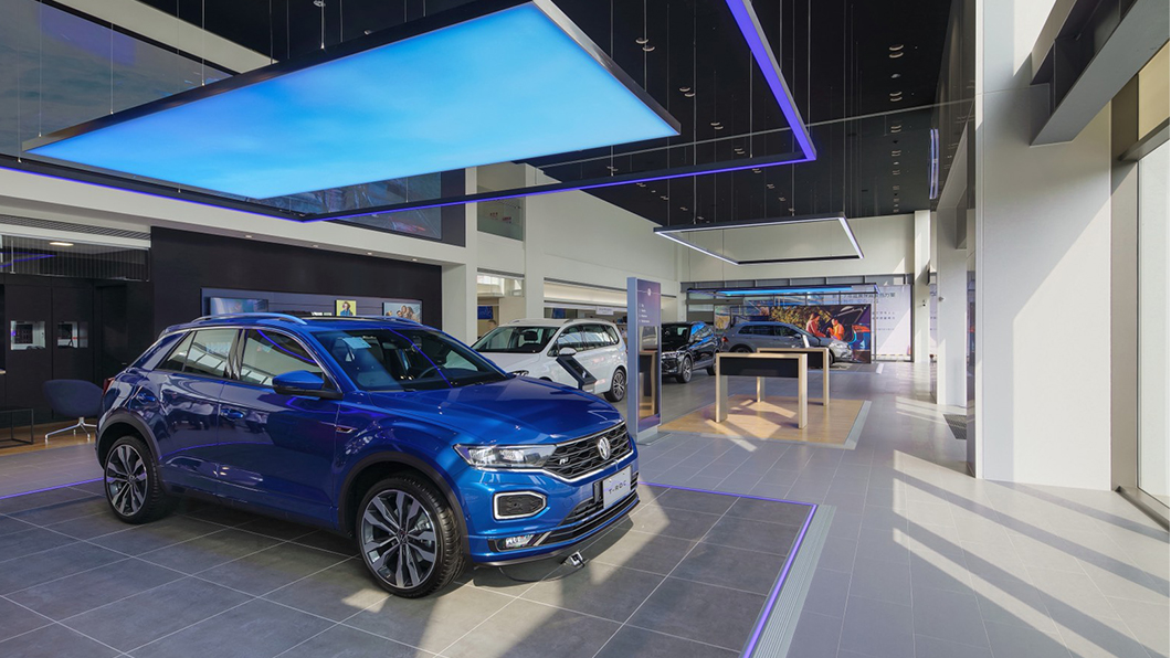 VW五權展間各樓層按照不同功能屬性闢建出新車展示銷售。（圖片來源/ VW）