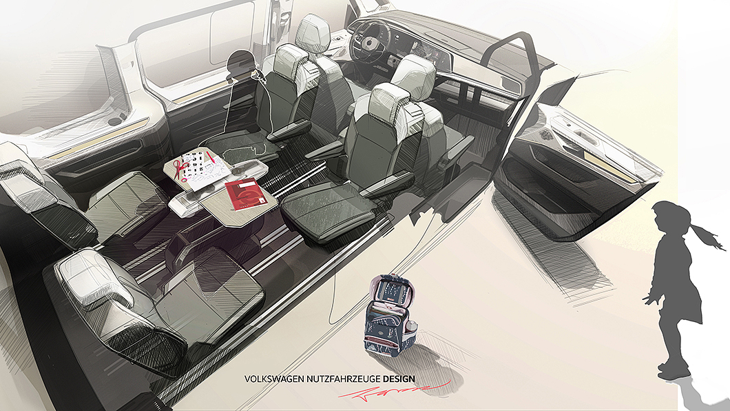 福斯商旅表示T7 Multivan將會有優於T6.1世代的空間開闊度。(圖片來源/ Volkswagen Commercial Vehicles)