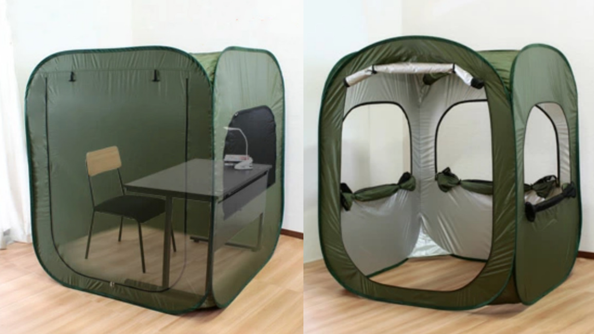 一秒打造專屬空間！「個人辦公室帳篷」把防疫做好做滿，３面窗戶超通風