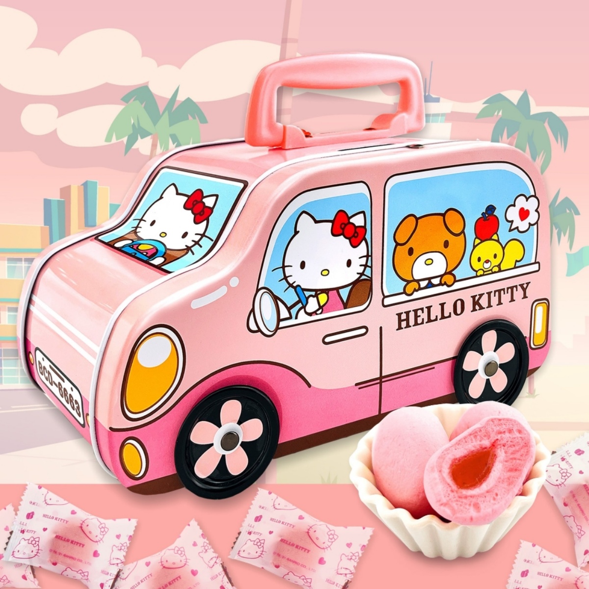 汽車鐵盒萌翻！「卡娜赫拉、Hello Kitty」載你兜風，裝滿「千層酥、草莓棉花糖」太欠吃