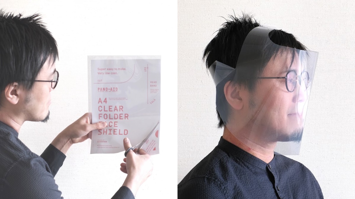 日本超夯「DIY防疫面罩」快try！３步驟、30秒完成超低成本面罩，戴眼鏡也ok