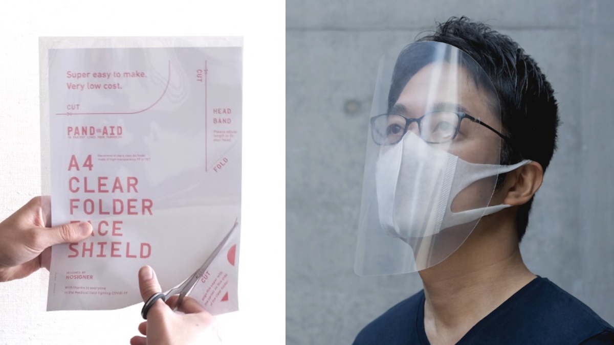 日本超夯「DIY防疫面罩」快try！３步驟、30秒完成超低成本面罩，戴眼鏡也ok