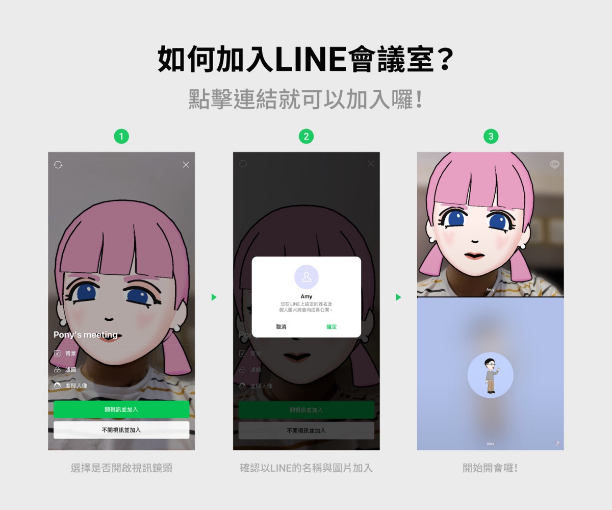 開會不用建群組！全新功能「LINE會議室」點連結就加入，虛擬人物、背景特效超方便