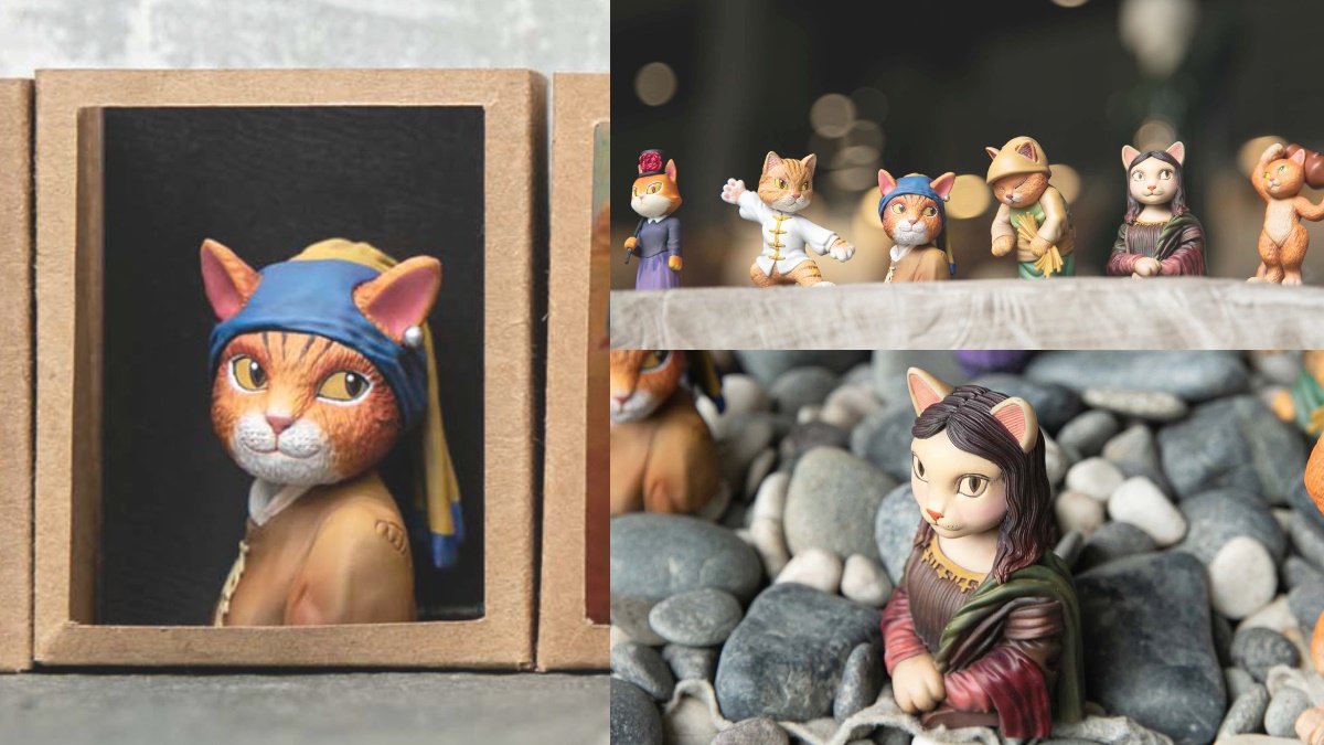 超q 貓美術館 實體化 貓娜麗莎 拾貓草 ６款公仔首登場 畫框 背景也神還原 食尚玩家