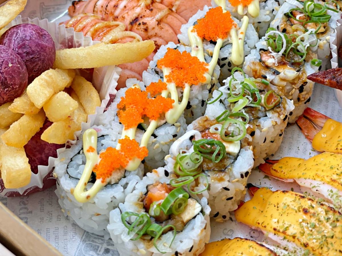 浮誇外帶美食再+１！「美式壽司」超值組合１次吃６種口味，先嗑季節限定芒果炸蝦