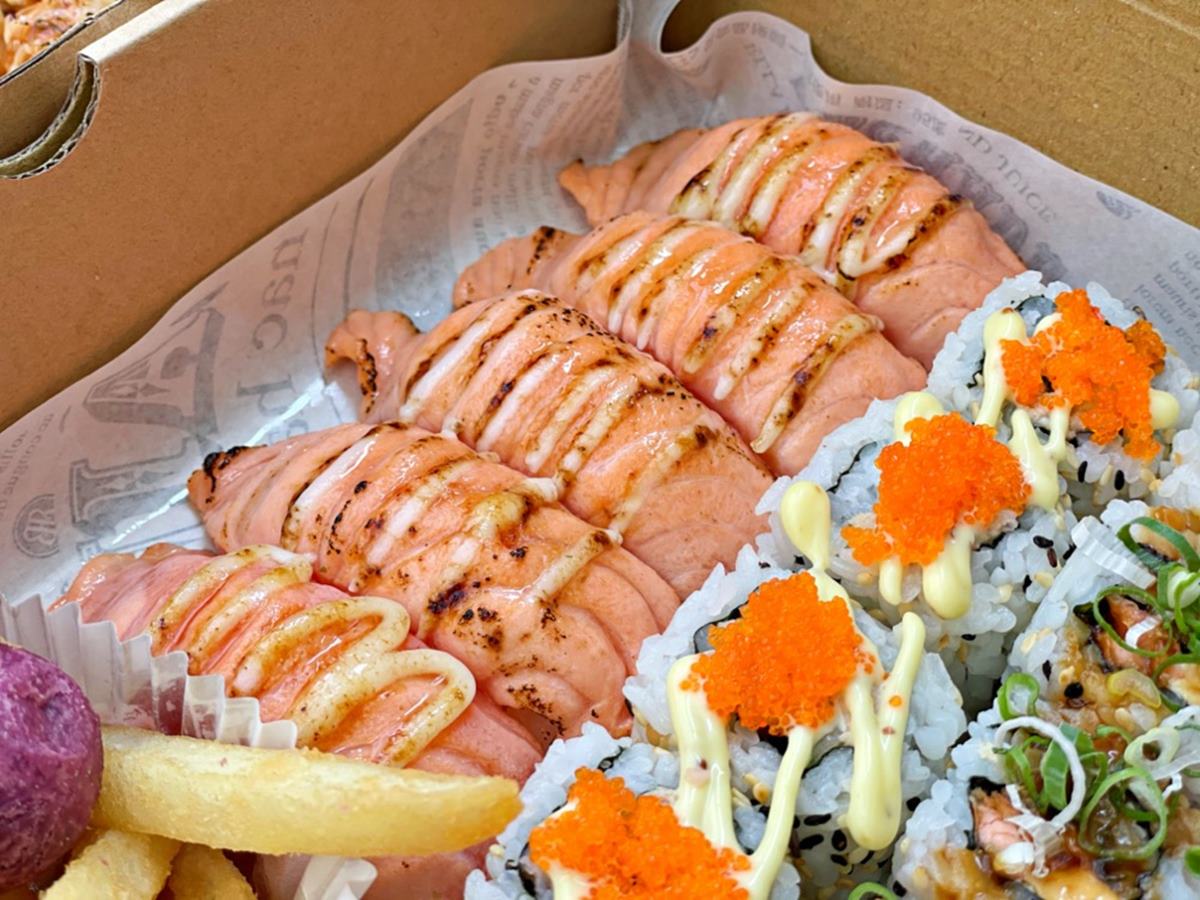 浮誇外帶美食再+１！「美式壽司」超值組合１次吃６種口味，先嗑季節限定芒果炸蝦