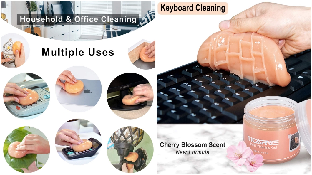 家中的遙控器或者是鍵盤滑鼠這類很多縫隙的產品都很適合用清潔凝膠來處理。（圖片來源/ Amazon）