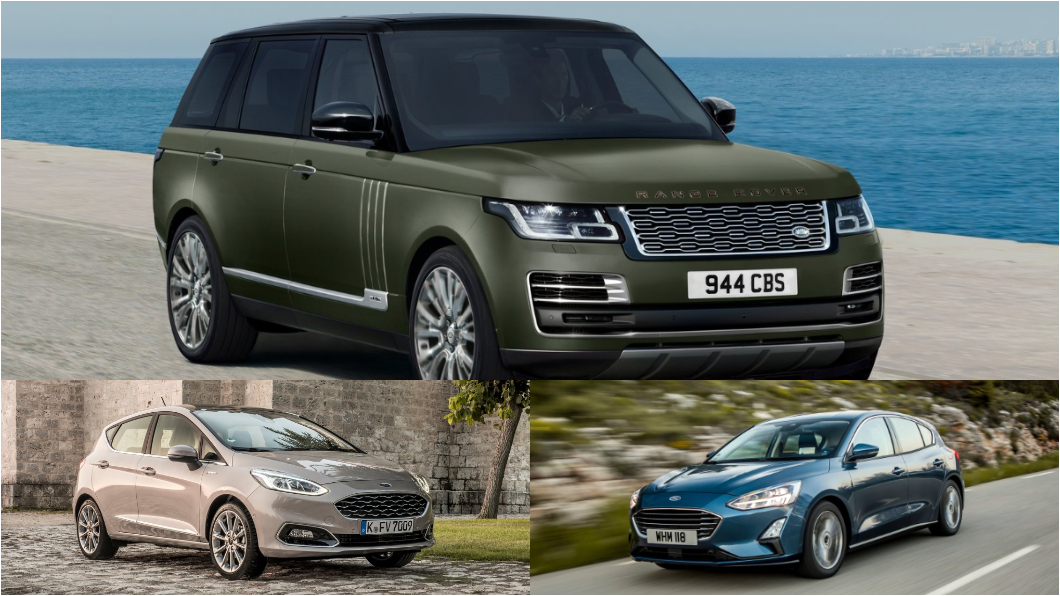 Range Rover排在討人厭榜第四；Ford則因為Focus、Fiesta的能見度也擠進該榜。（圖片來源/ Land Rover、Ford）