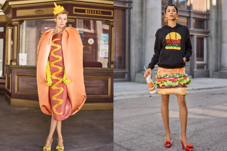 時尚我不懂再＋１！MOSCHINO把熱狗、漢堡穿上身，辣妹「腹肌裝」，你穿嗎？