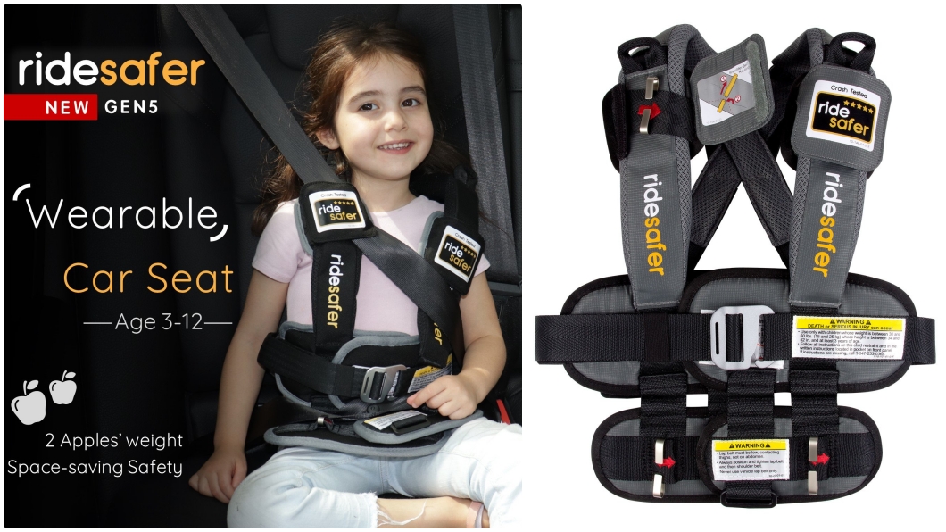 除了增高座墊之外也有適用於兒童使用的安全帶系統，兩者都可保護孩童在意外發生時有更低的傷害。（圖片來源/ Ridesafer）  