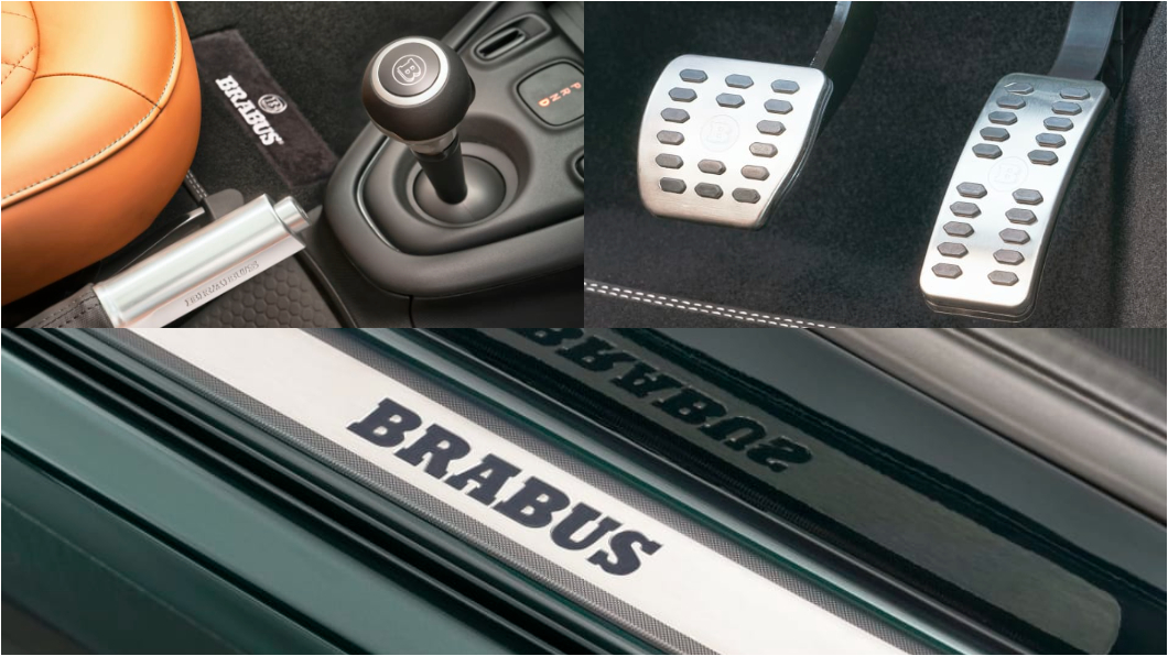 油門踏板、手煞車、門檻飾板都換上鋁製材質並且跟排檔桿都印上了Brabus字樣。（圖片來源/ Smart）