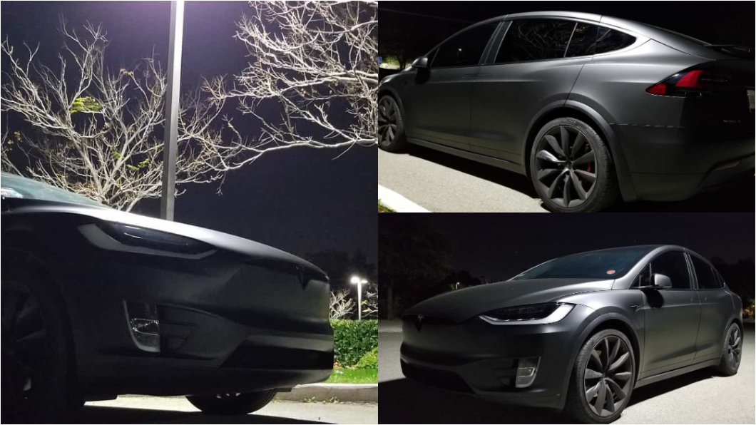 大谷翔平在去年入手Model X後把全車貼成消光黑。（圖片來源/ Daley Visual臉書）