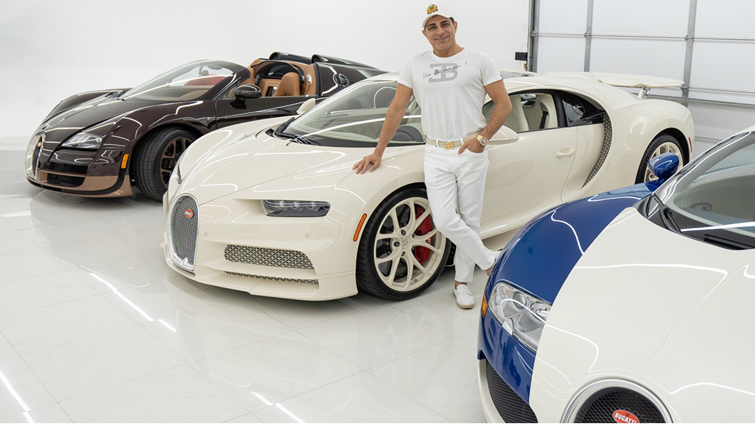 地產大亨Manny Khoshbin熱衷收藏限定款，全球唯一的Hermès x Pagani Huayra及Hermès x Bugatti Chiron都在他熱血車庫中。（圖片來源/ Youtube頻道Supercar Blondie）