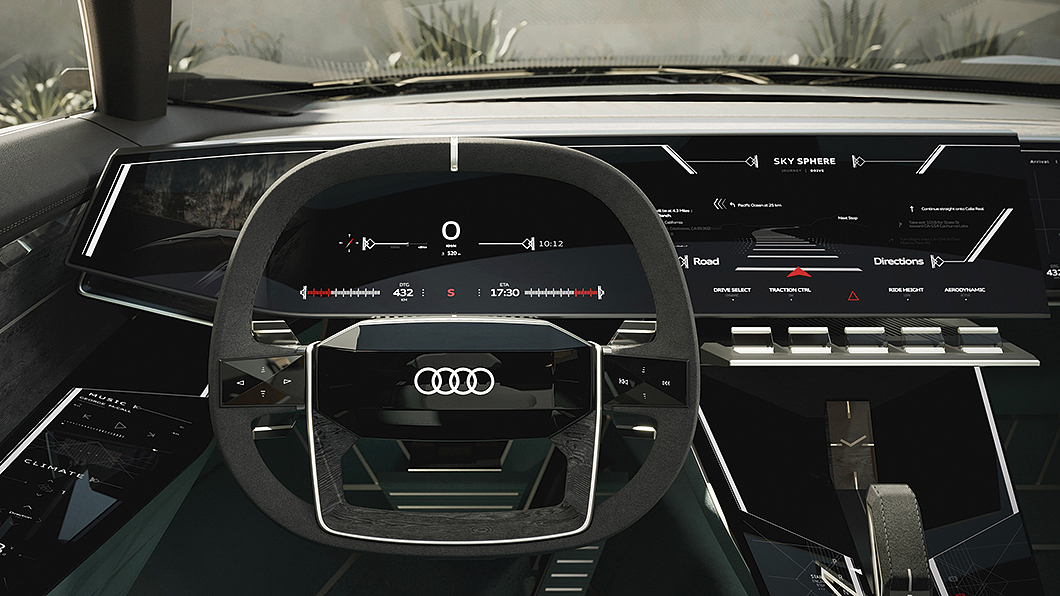 Skysphere車內幾乎沒有實體按鈕。(圖片來源/ Audi)