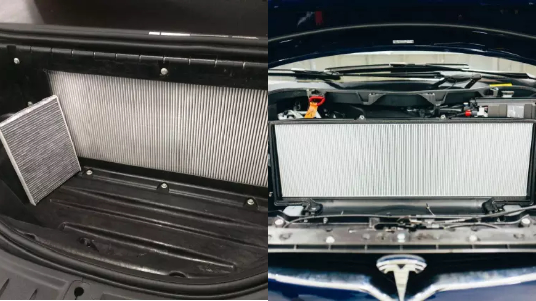 Model S與Model X配備的HEPA濾網尺寸比一般空調濾網大上10倍以上。(圖片來源/ Tesla)