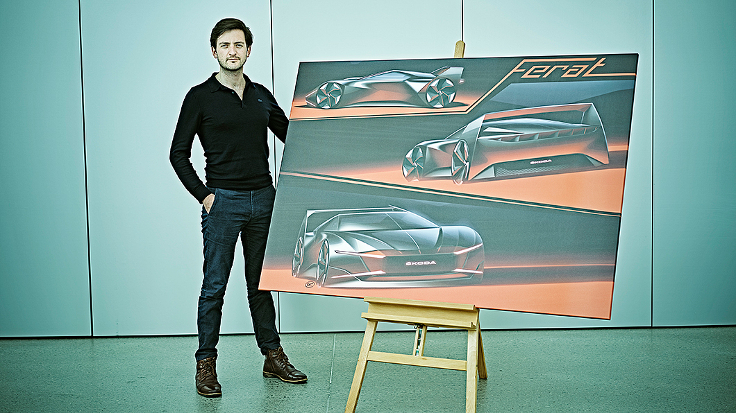法國籍設計師運用現代設計語言打造次世代Ferat概念車樣貌。(圖片來源/ Škoda)