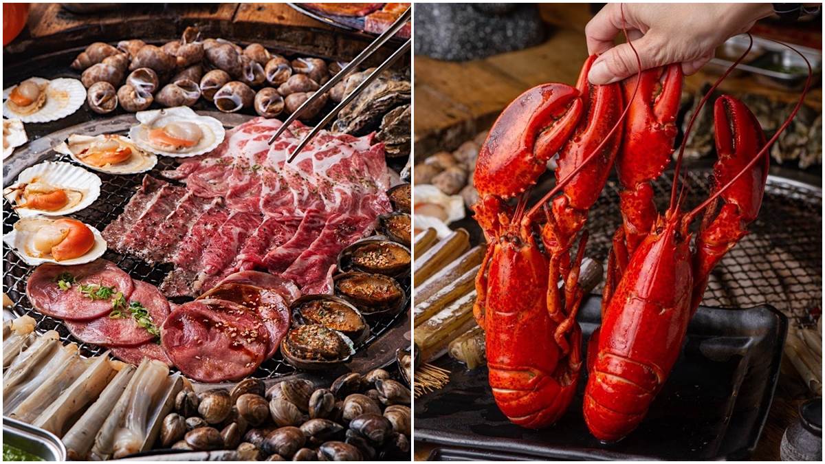 整隻龍蝦吃到飽！台南浮誇燒肉爽嗑30種食材，伊比利豬、現撈泰國蝦也必點