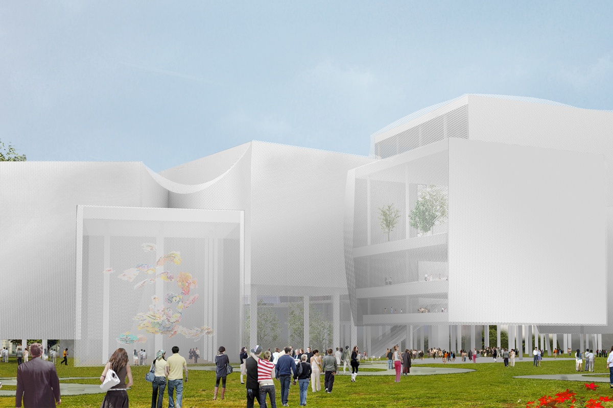 台中新景點再＋１！「台中綠美圖」結合美術館與圖書館，純白玻璃建築太夢幻