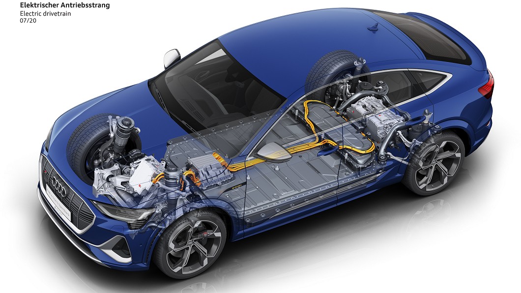 e-tron S與e-tron Sportback S搭載三馬達電動四驅系統，於超增壓模式可繳出496匹最大輸出。(圖片來源/ Audi)