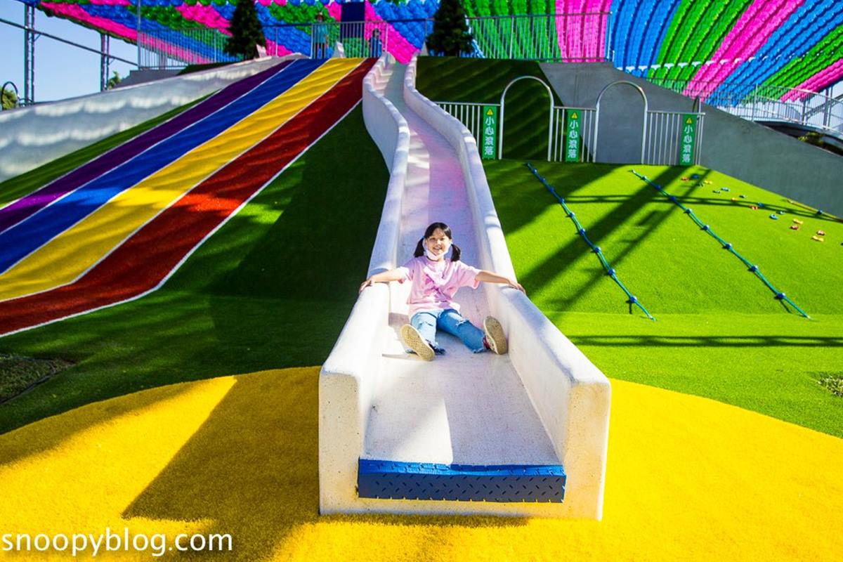 孩子的天堂！南投首座大型「親子生態園區」打卡彩虹溜滑梯，爽玩360度遊具