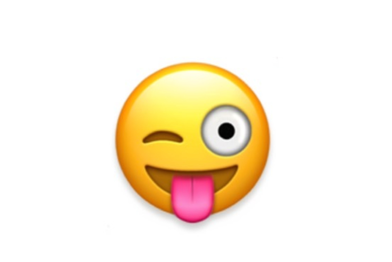 ▲眨眼吐舌emoji