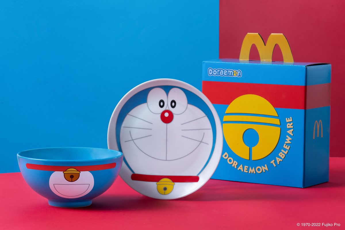 麥當勞開賣「哆啦A夢經典陶瓷碗盤組」！百寶袋碗公、幸福貓臉盤粉絲必收