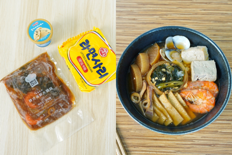 ▲韓式海鮮大醬鍋開箱