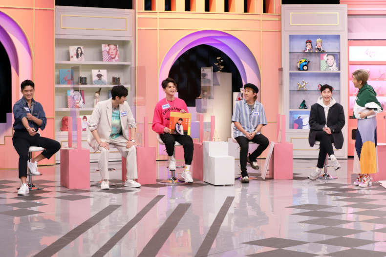 ▲女大來賓(由左至右)過夜男子組：ADAM、范姜彥豐、尹彥凱、 大根、Ryan