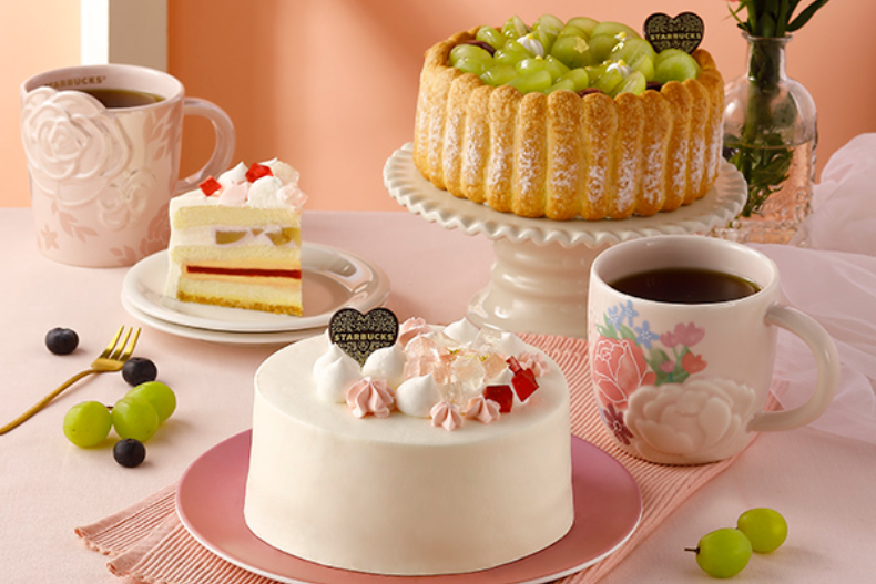 ▲星巴克推出母親節系列禮盒和蛋糕