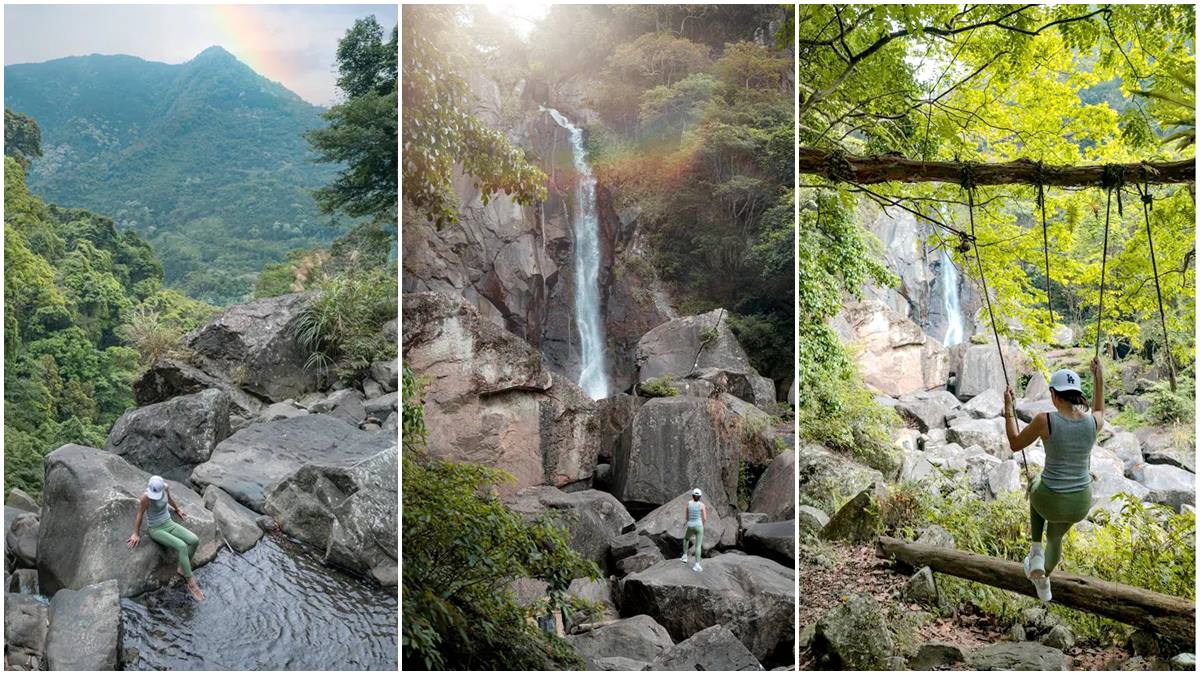新竹最美瀑布祕境！泡露天水池打卡神級美照，森林裡盪鞦韆沐浴芬多精