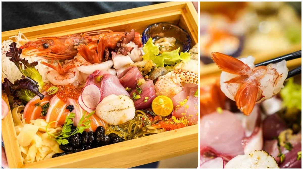 IG燒不停！超浮誇丼飯宛如「海鮮珠寶盒」，雪蟹、天使蝦、生魚片鋪好鋪滿