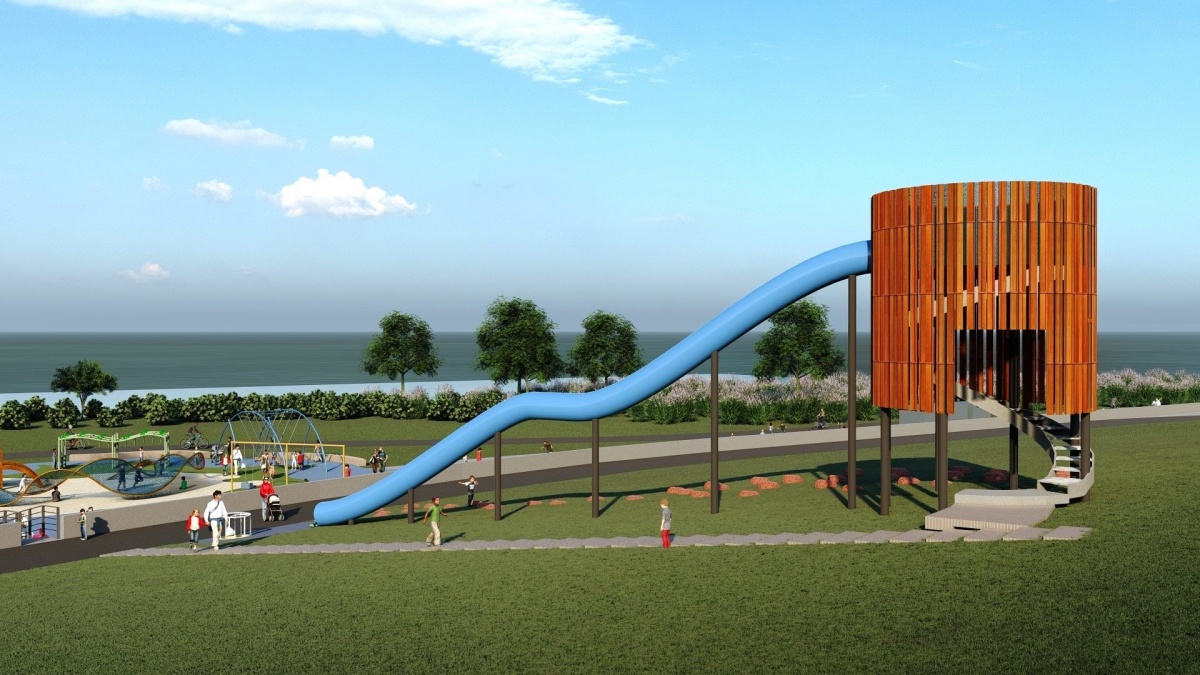 北市免費新景點＋１！「河濱最高７米滑梯塔」完工時間曝，再玩超萌主題遊具