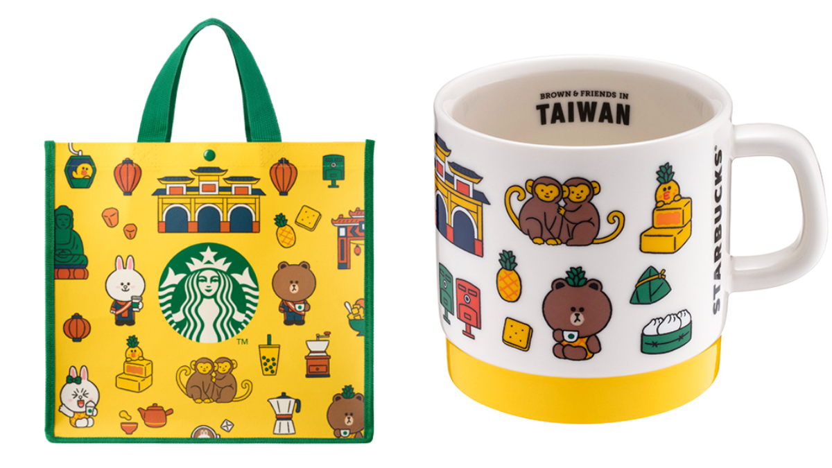 「鳳梨裝熊大」喝咖啡！星巴克ｘLINE FRIENDS最新聯名，滿滿台灣元素超吸睛