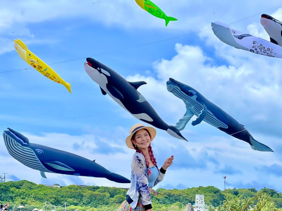 30隻大鯨魚飛上天！「2022旗津風箏節」限定２天開跑，如置身《禹英禑》場景