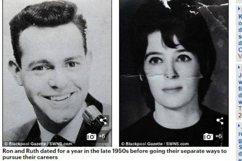 ▲Ron Owen與Ruth Holt時隔60年重逢