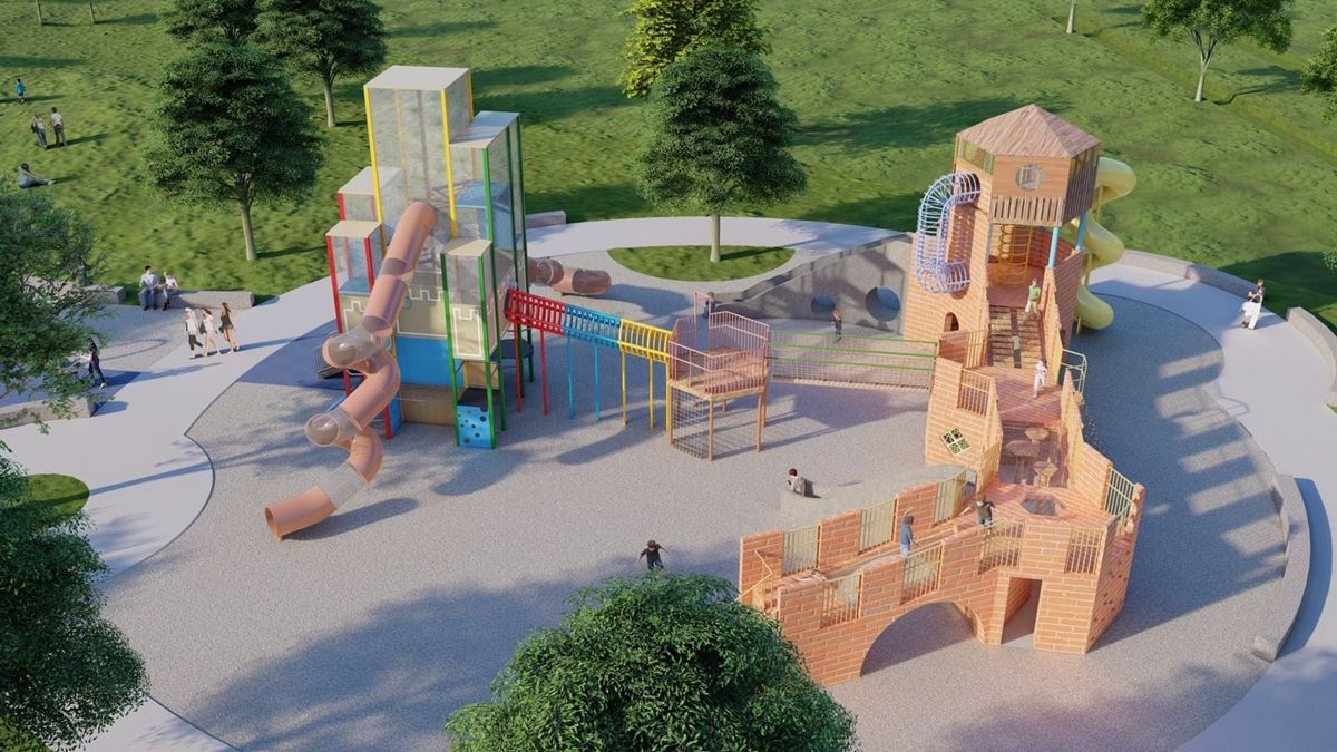 親子放電啦！全新「近2000坪遊戲場」在屏東，玩翻大型城牆、９米高溜滑梯