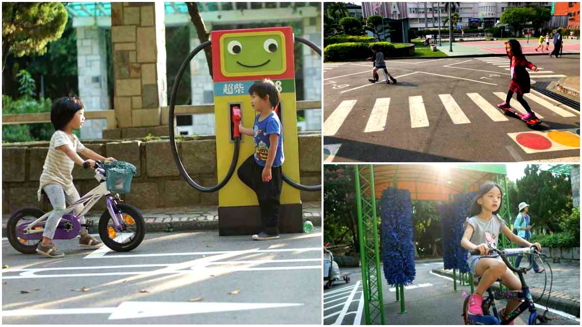 縮小版駕訓場！新北「交通主題公園」神複製，迷你加油站、洗車場小孩玩瘋（中獎名單已公布）