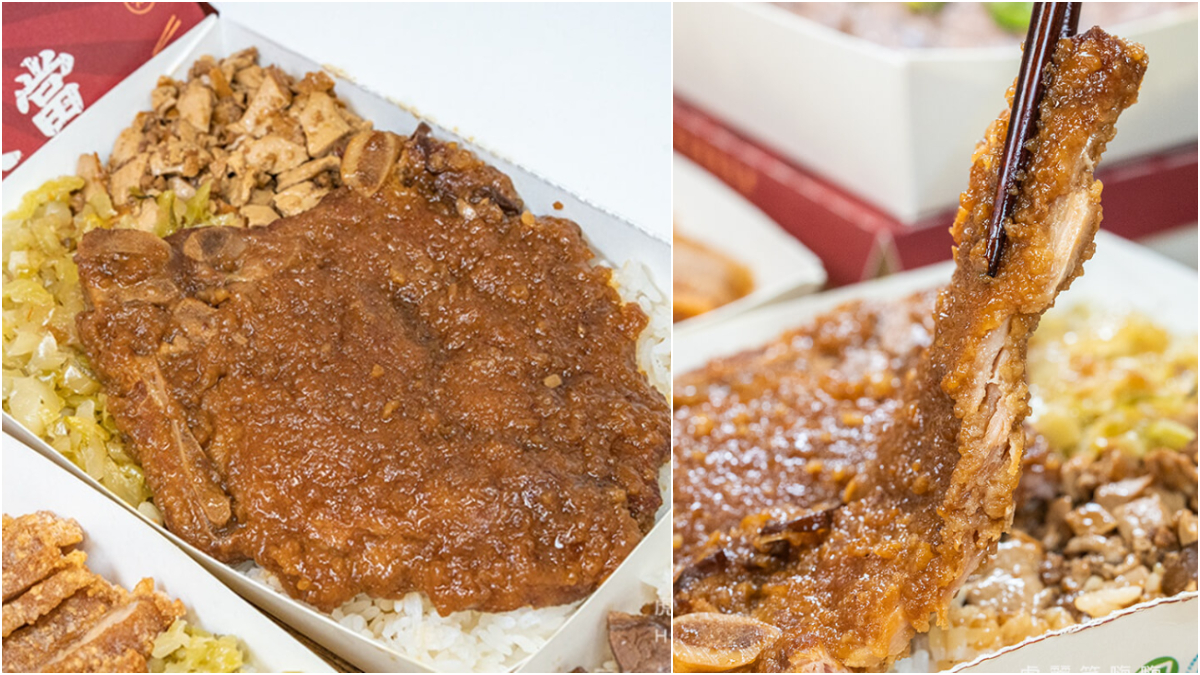 【新開店】百元內吃超飽！「爆量肉肉便當」CP值破表，酥炸肉、大排骨蓋滿飯