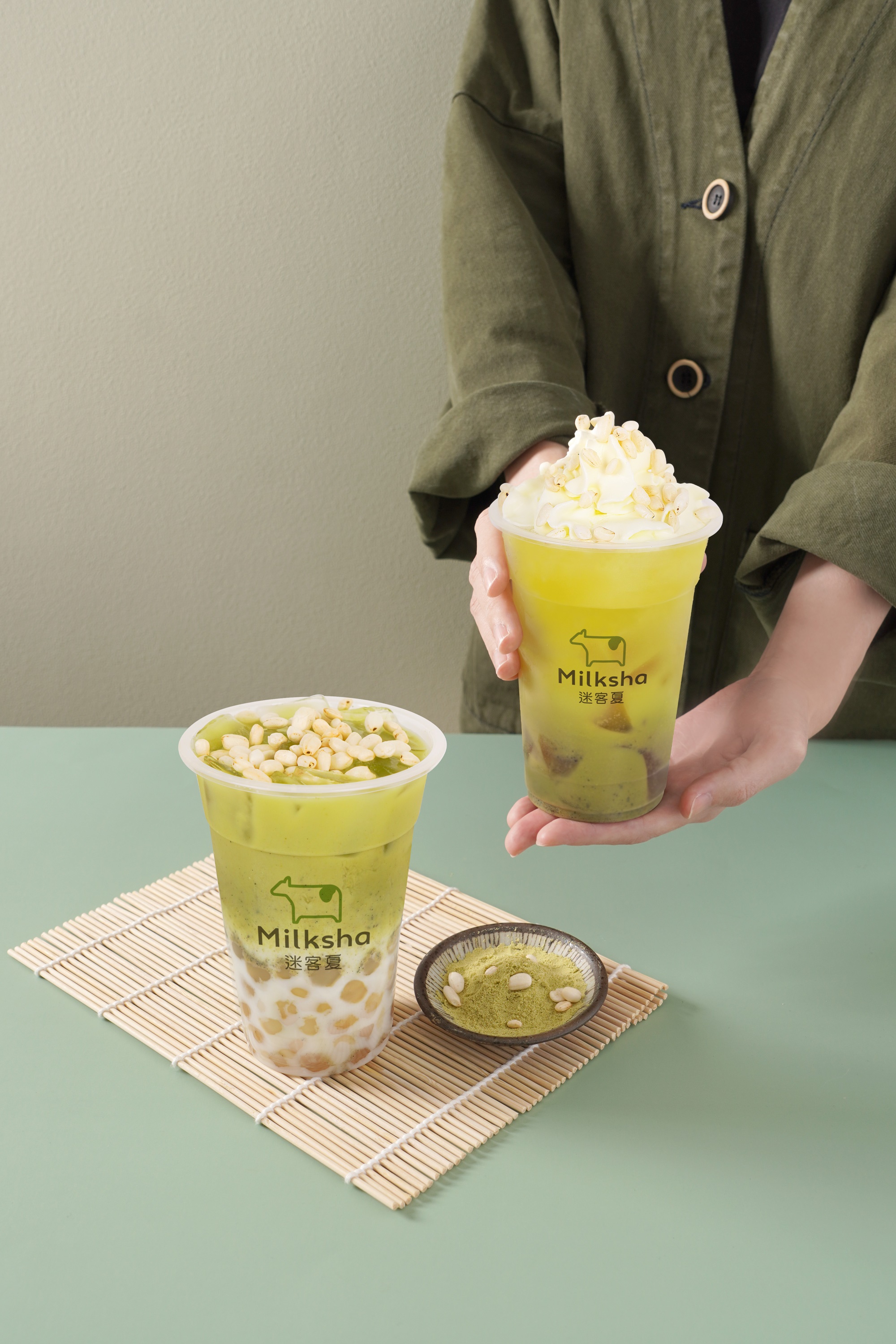最美「莫蘭迪綠抹茶飲」！迷客夏秋季新品搭滿滿爆米香＋QQ綠茶凍、白玉珍珠