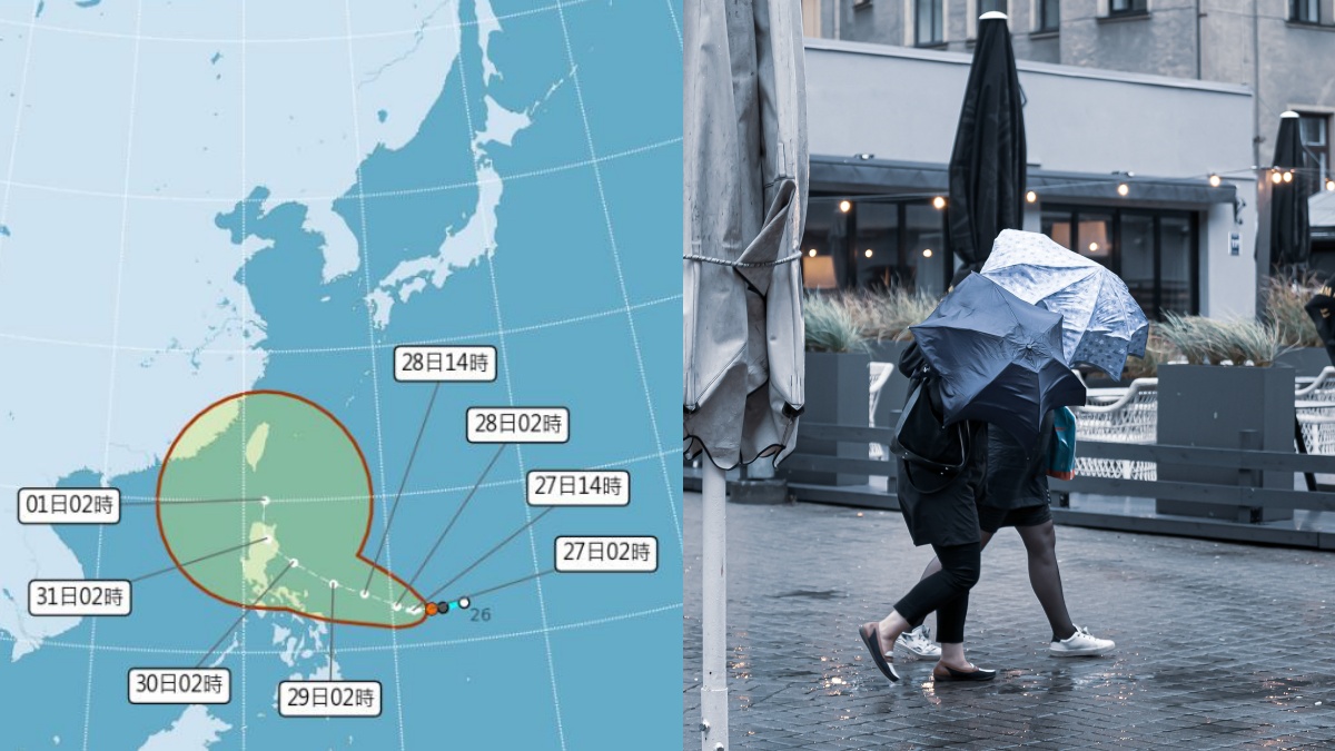 颱風「奈格」生成！東北季風增強今晚變天有雨，週日起雨勢更大