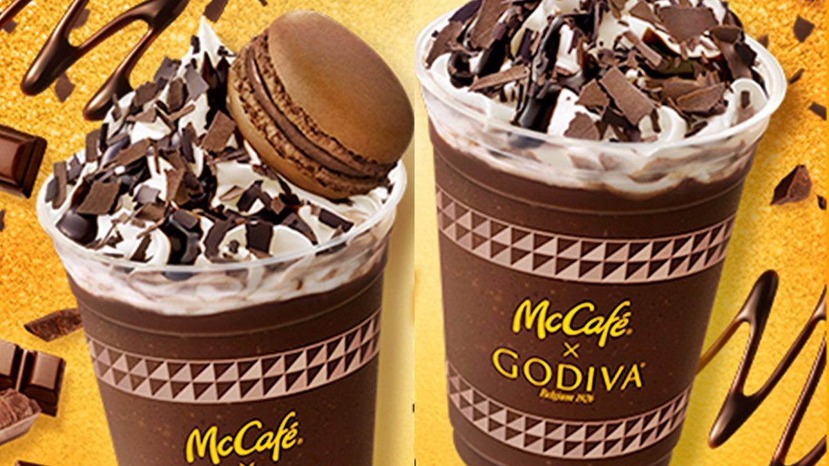 麥當勞「超奢華版星冰樂」！11/2最新GODIVA冰沙開賣，放上整顆馬卡龍超浮誇