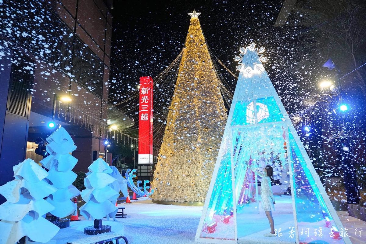 全台首座大型耶誕樹在台南！必拍13公尺香檳色耶誕樹、彩虹玻璃屋、芬蘭鐘塔